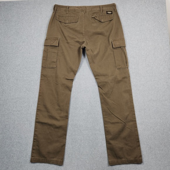 Loser Machine Cargo Pants Mens 34x32 Brown Canvas Baggy Skate Street Y2K - Picture 2 of 12